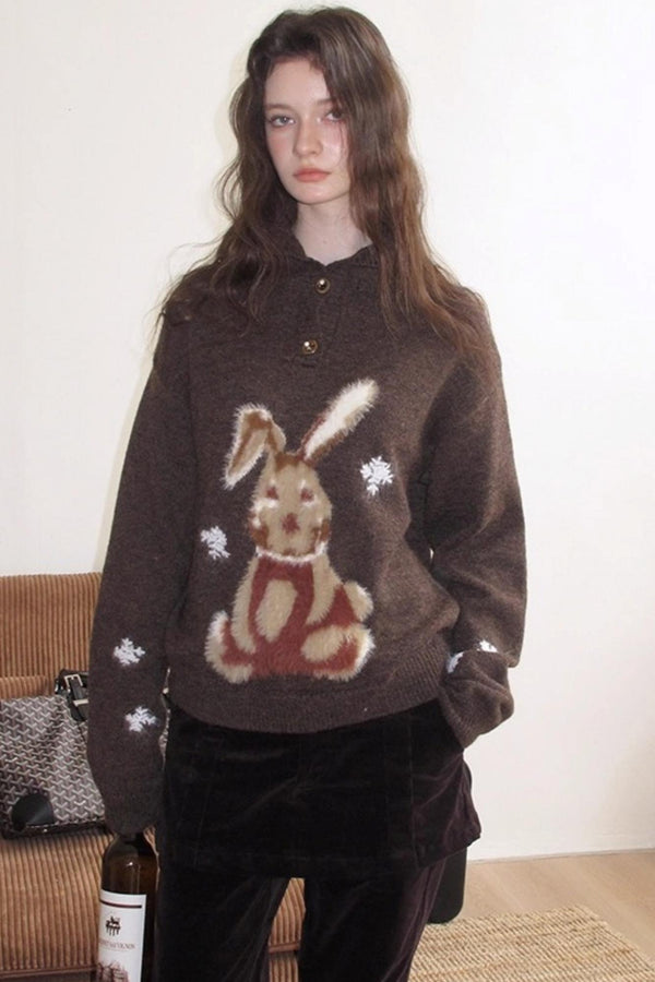 Snow Rabbit Wool Sweater