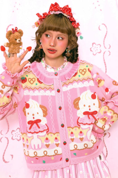 Sweet Tea Puppy Knit Cardigan