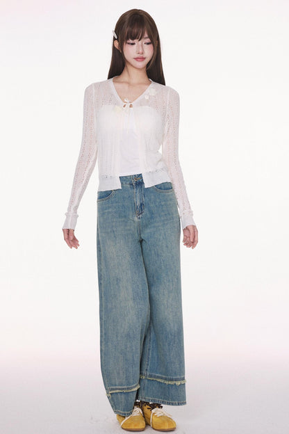 Retro Wash Casual Denim Pants