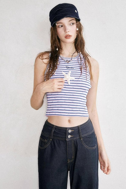 Textured Striped Knit Camisole