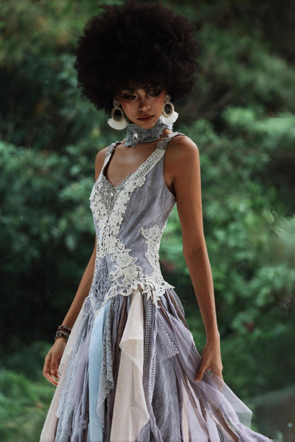 Wandering Wind Purple Dress Set-Up