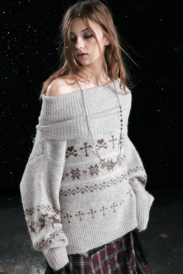 Fair Isle Vintage Sweater Top