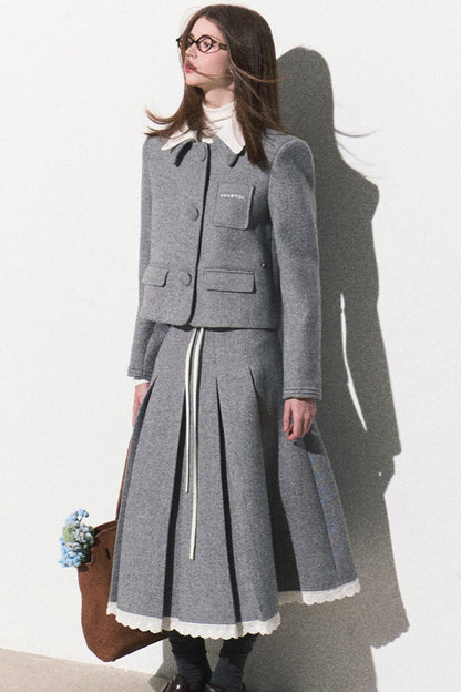 Luxury Tweed Jacket and Skirt Set-Up