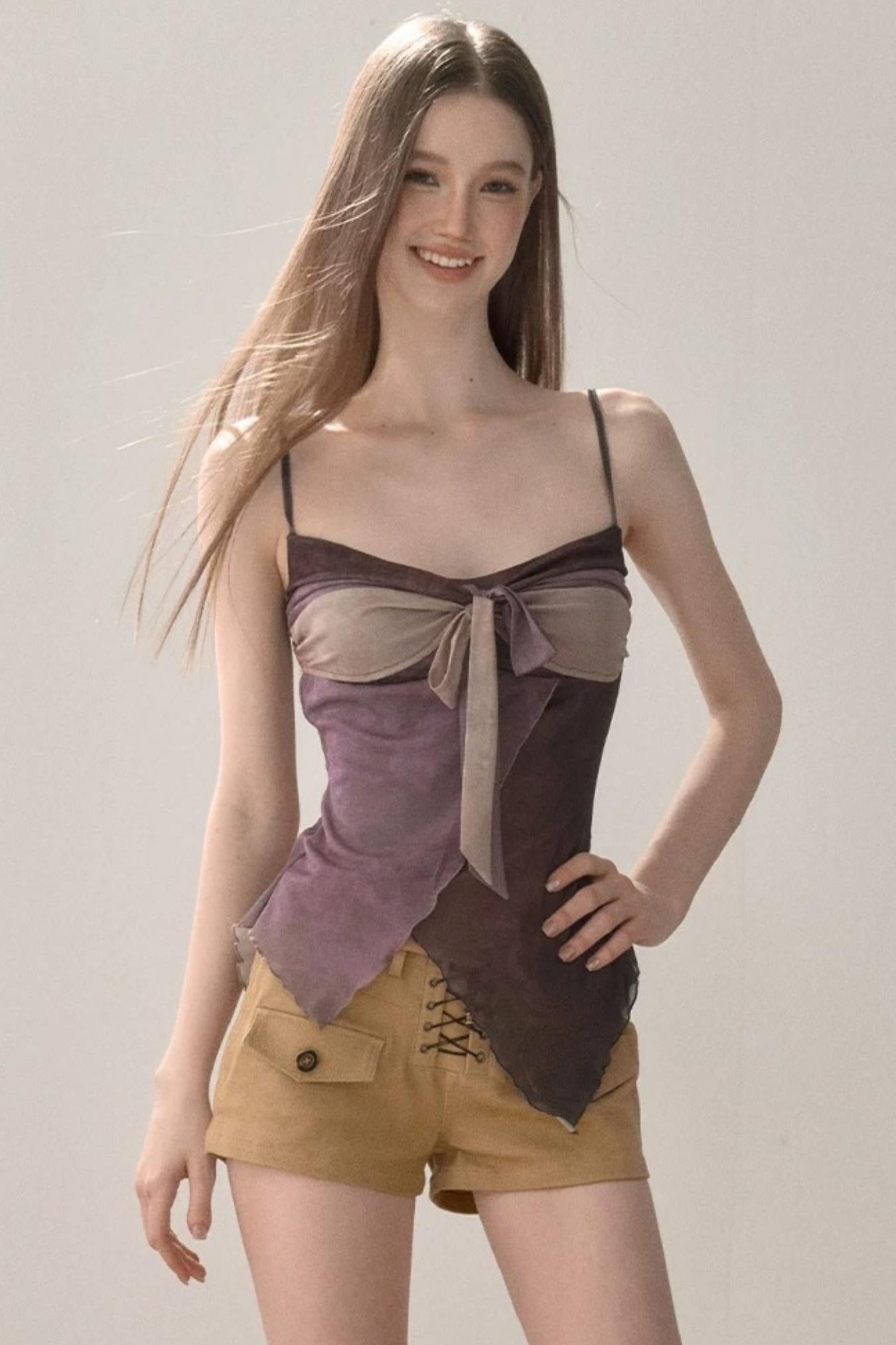 Color-Block Patchwork Camisole