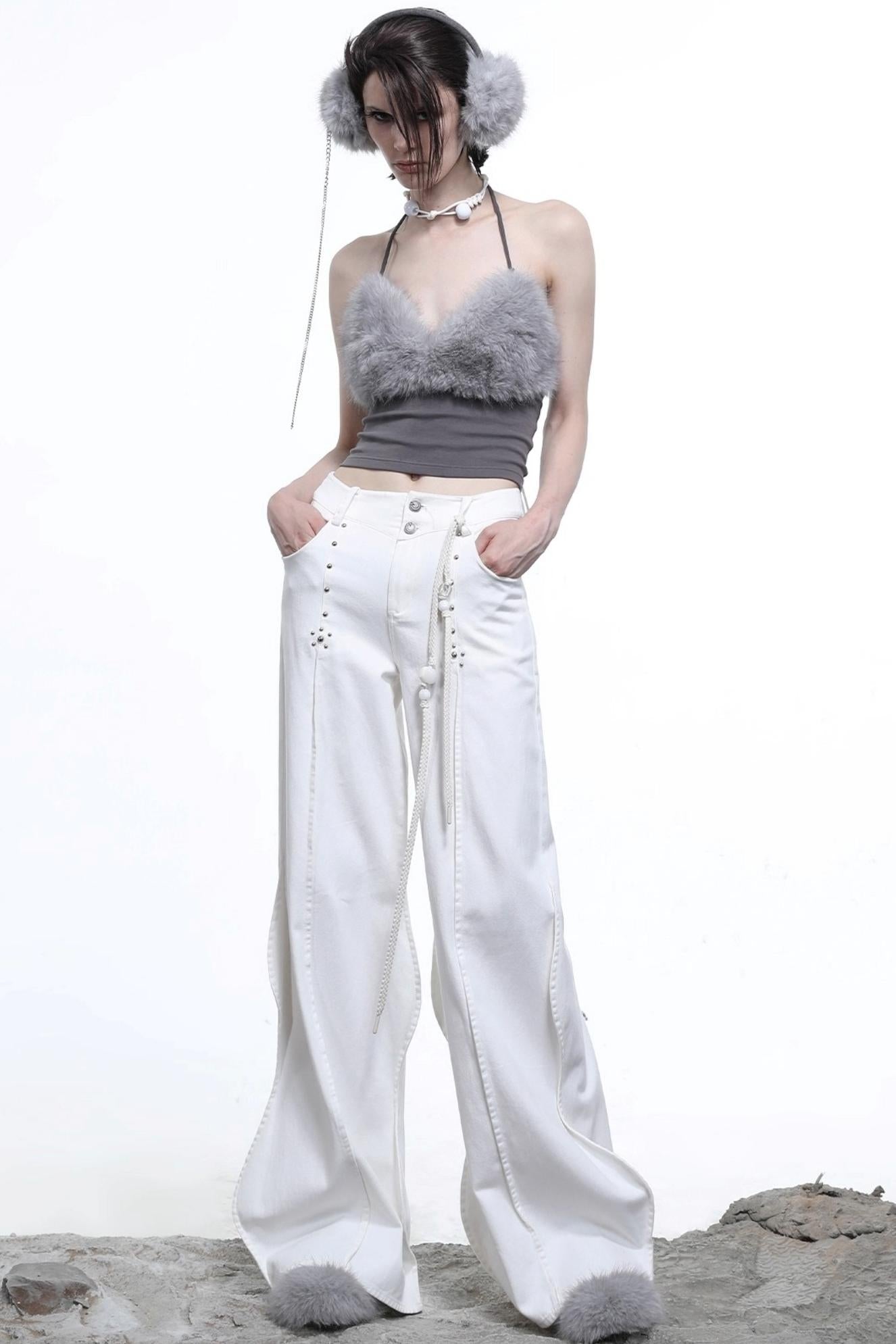 Fur Knit Halterneck Camisole