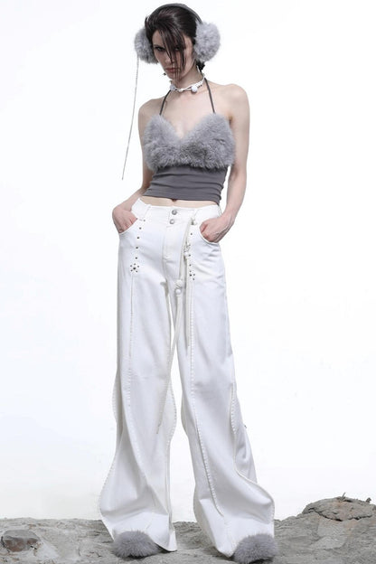 Fur Knit Halterneck Camisole