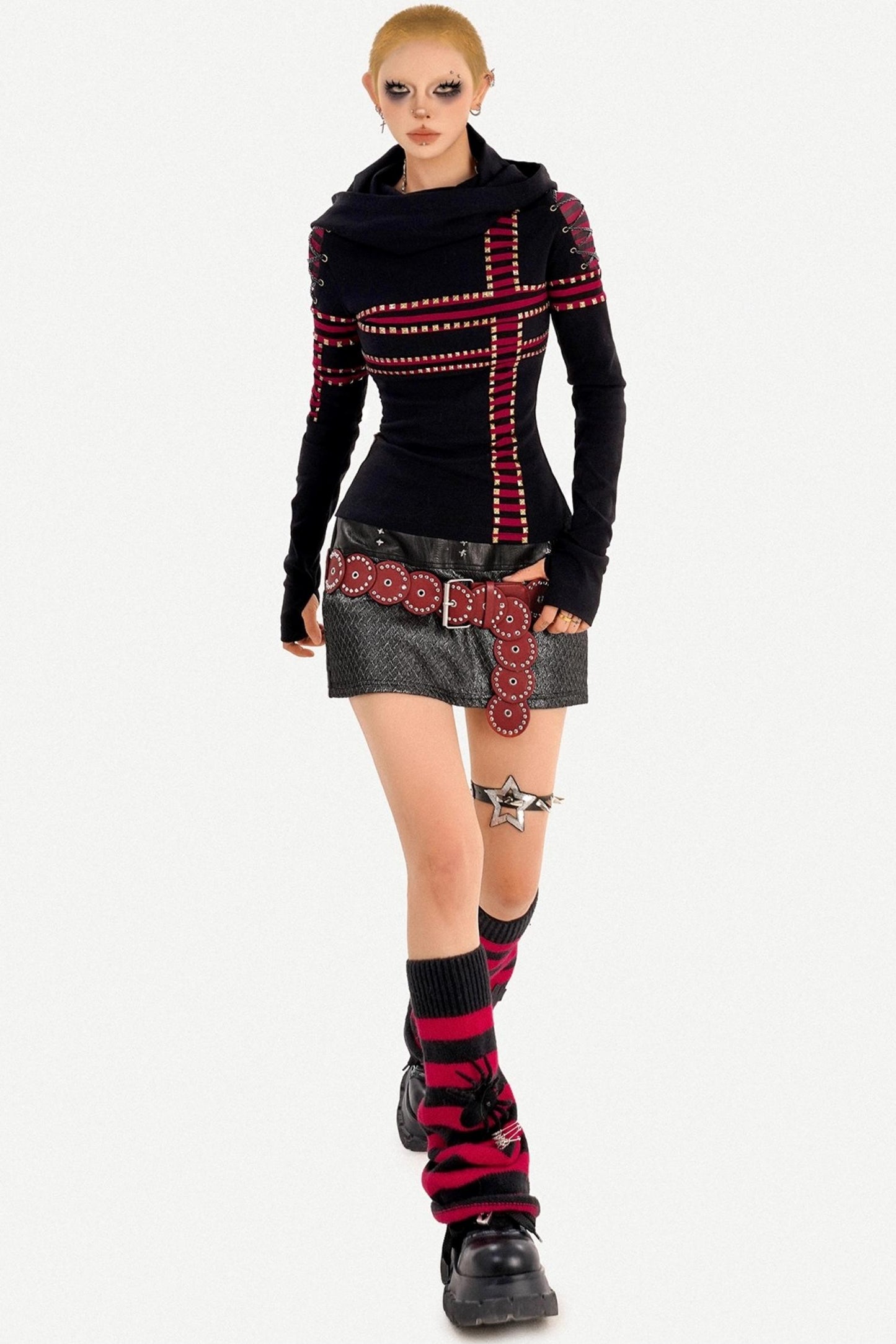 Dark Punk Hooded Top