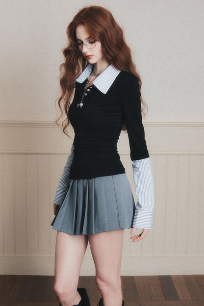 High-Intelligence Patchwork Knitted Sweater