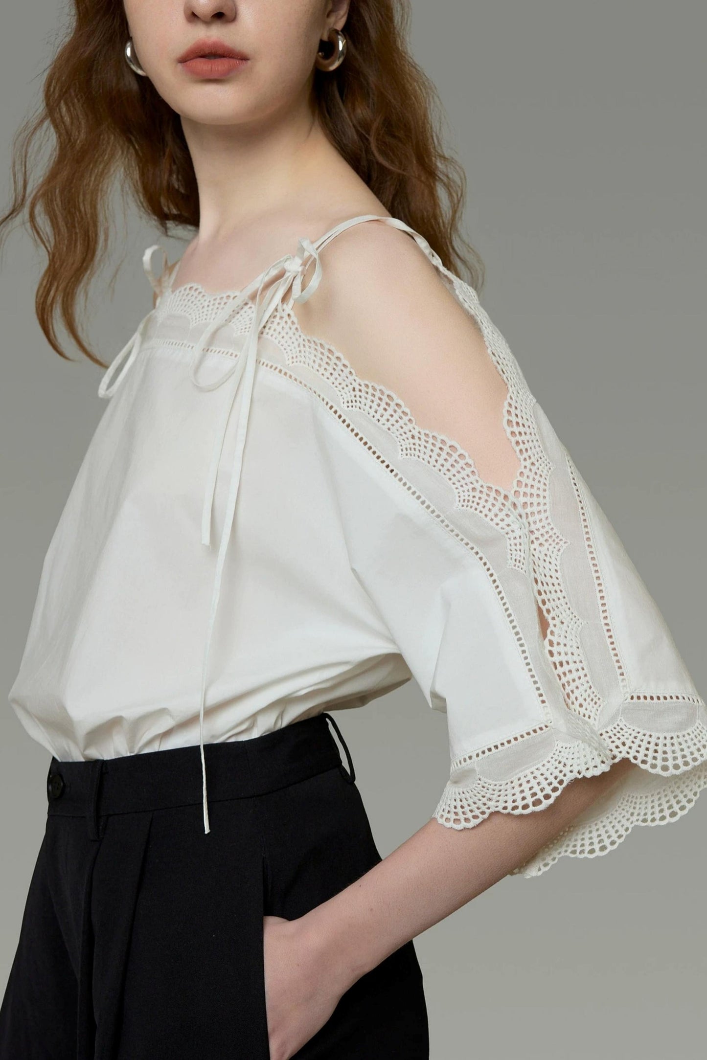 Off-Shoulder Lace Blouse