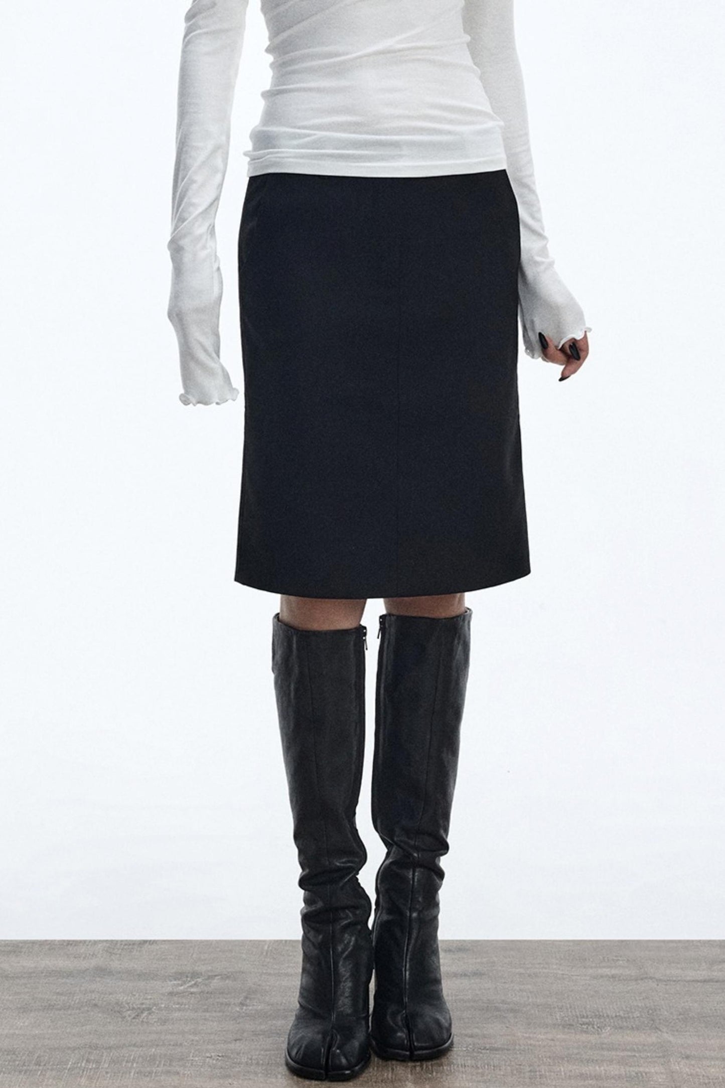 Minimalist Straight Suit Skirt