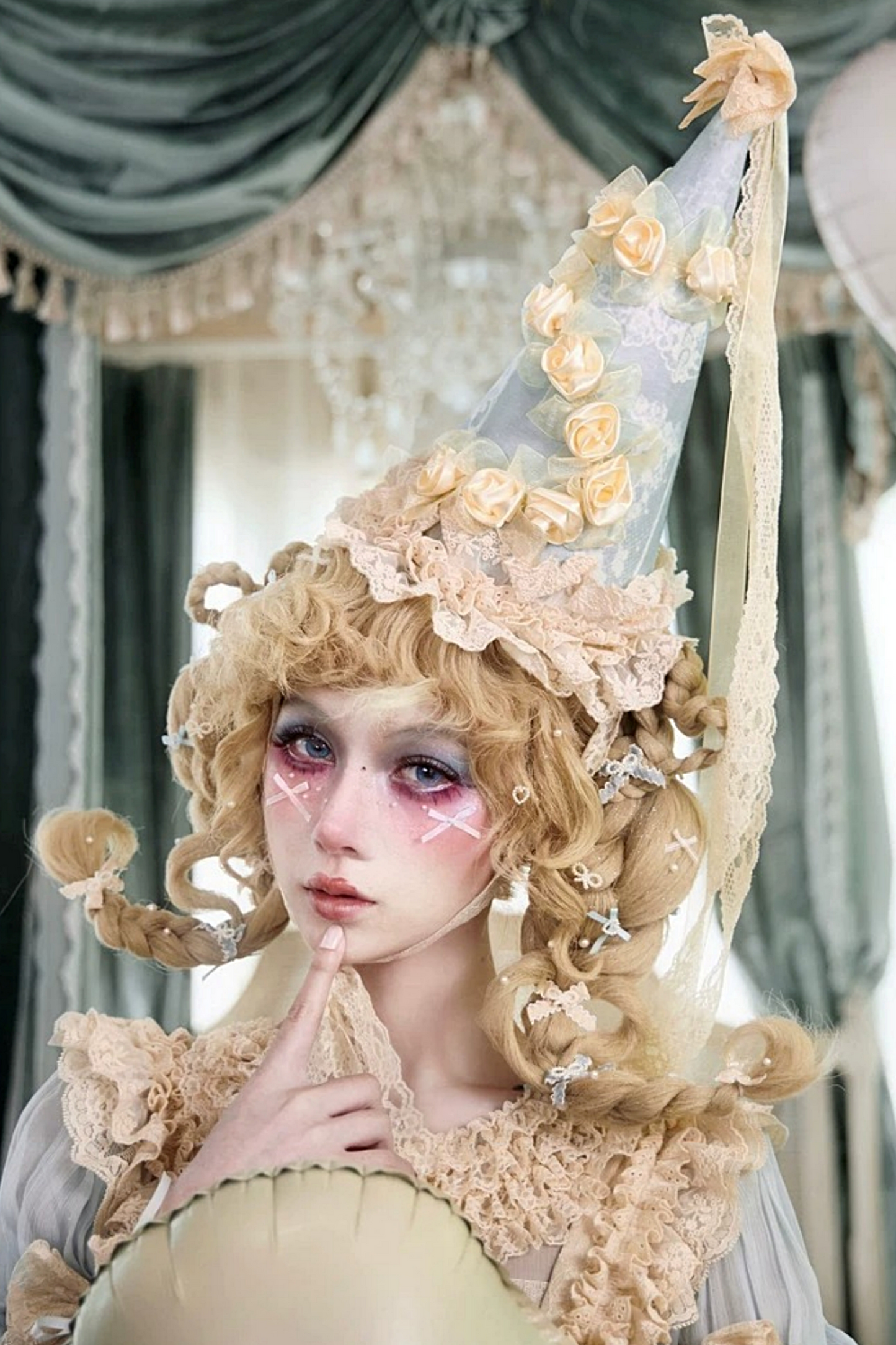 Chapeau crème vintage rococo
