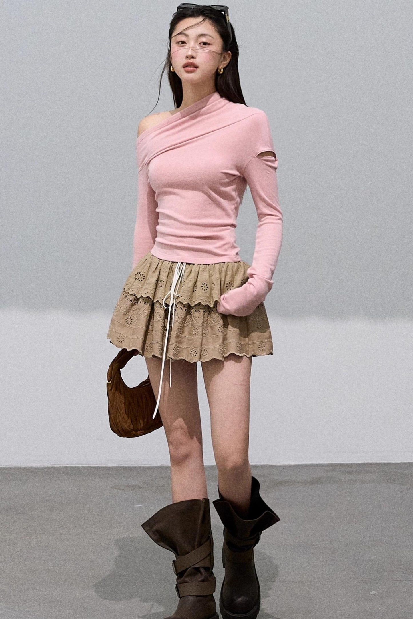 Slim Waist Wool Knit Base Layer Top