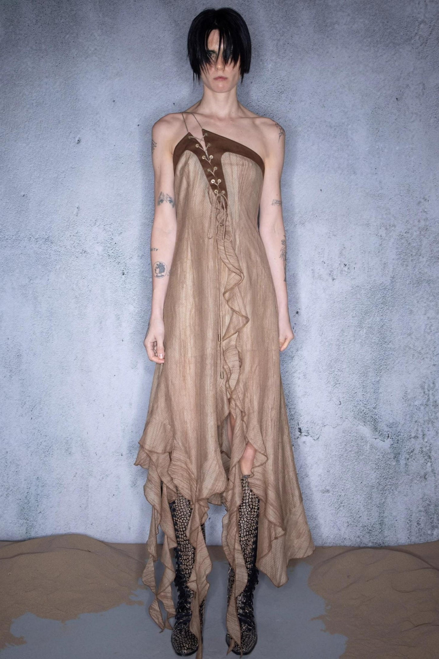 Nomad Ruffled Asymmetry Dress