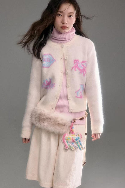 Rainbow Pony Charm Keychain