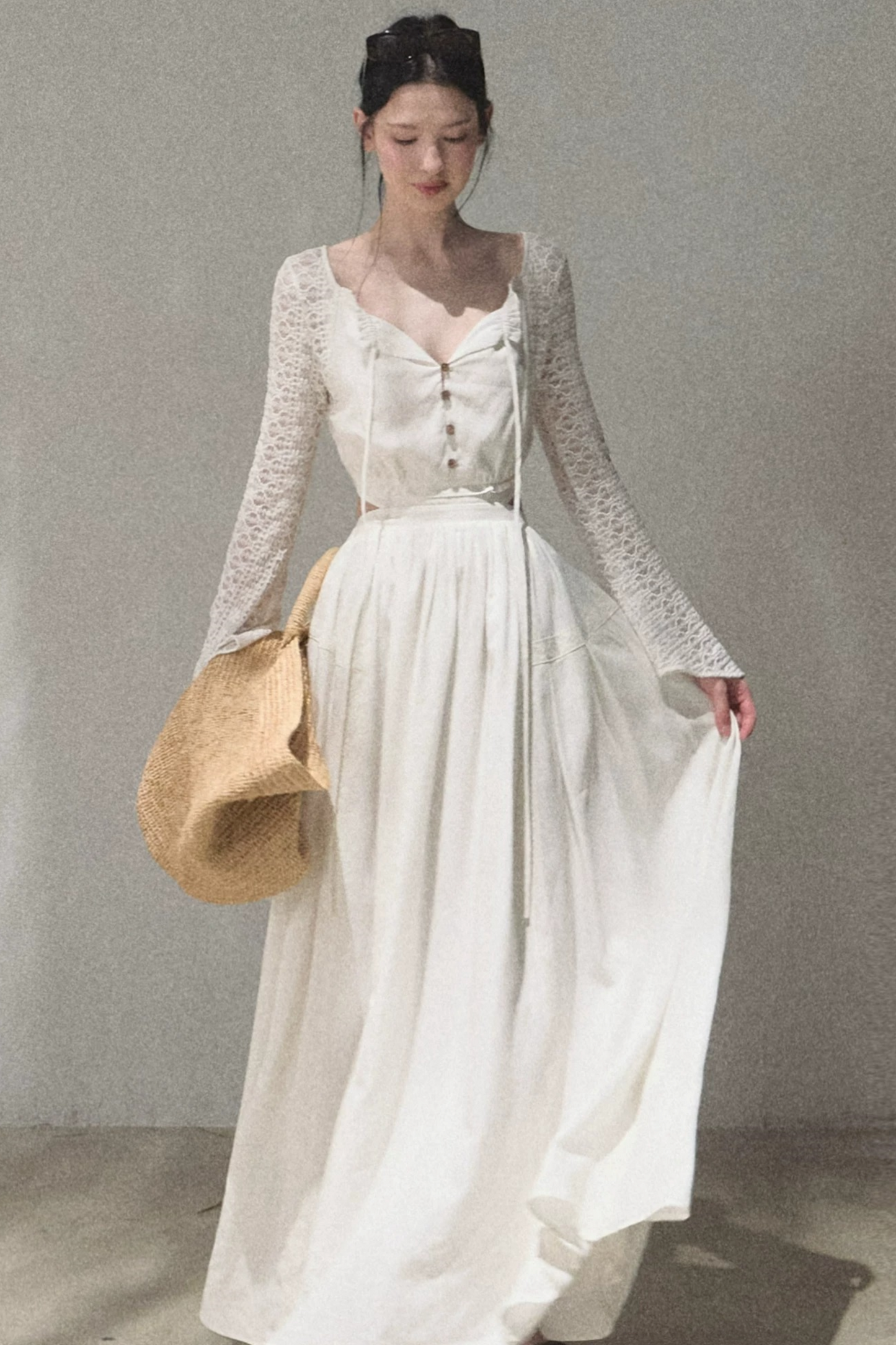 Lyocell Lace Cinching Dress
