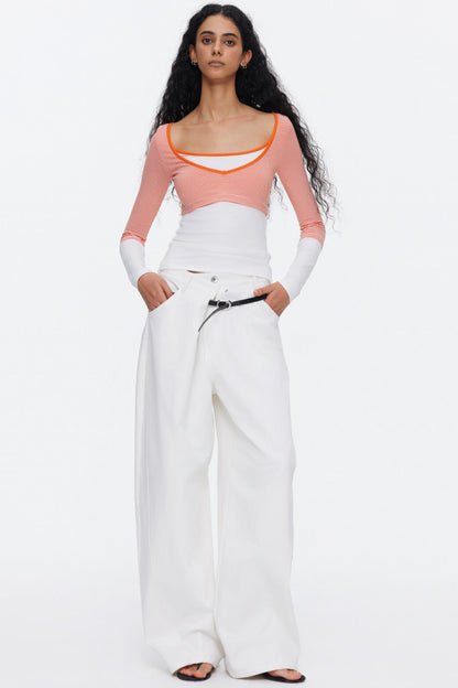 Asymmetrische Taillenjeans