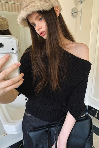 Asymmetrical Merino Wool Cape Sweater