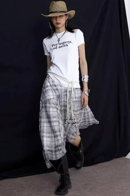 Summer Ruffled Irregular Skirt