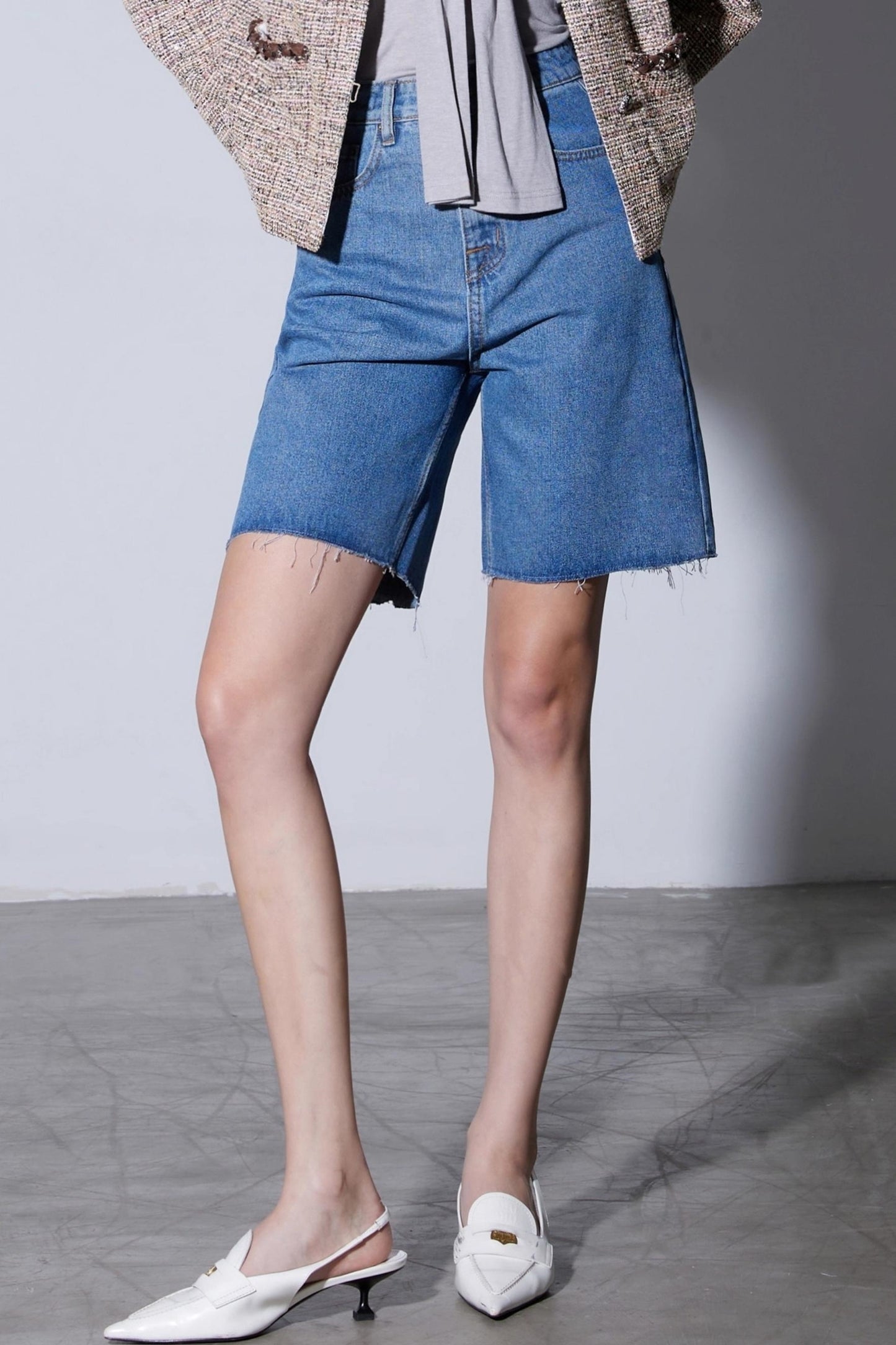Autumn High-Waisted Denim Shorts