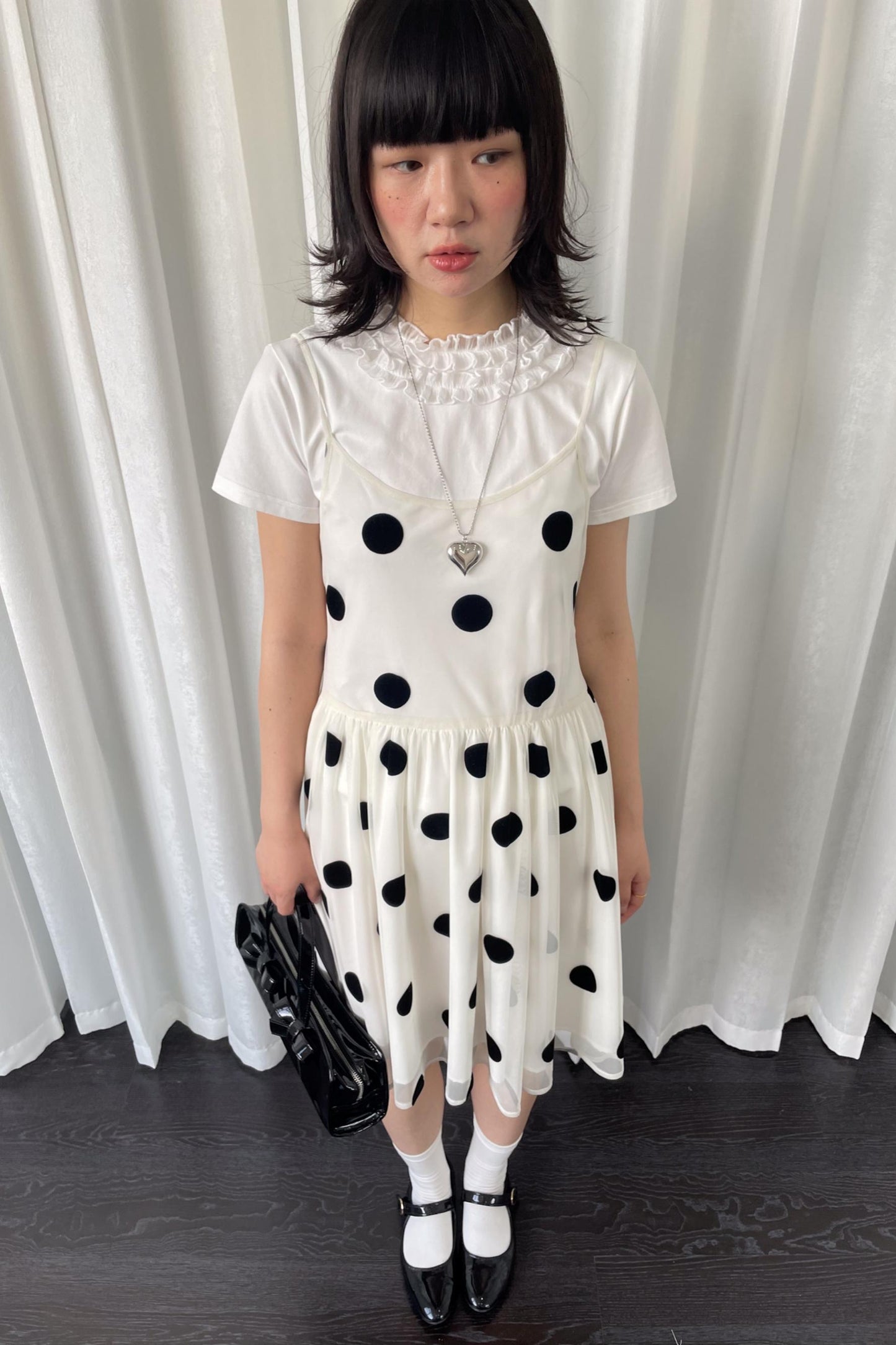 Ruffled Lace Neck T-Shirt