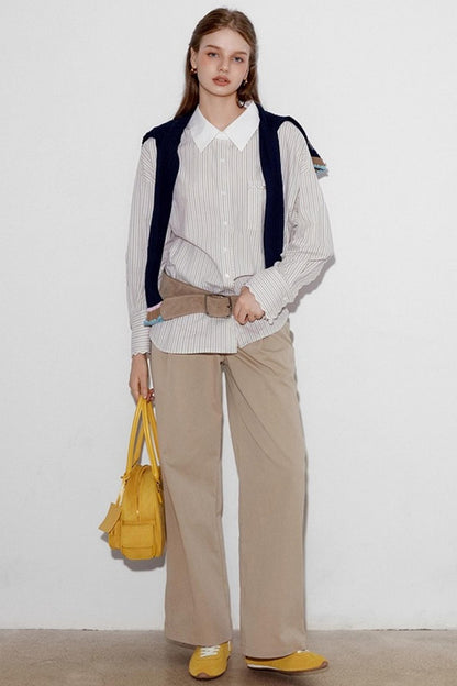 High Waist Loose Straight Casual Pants