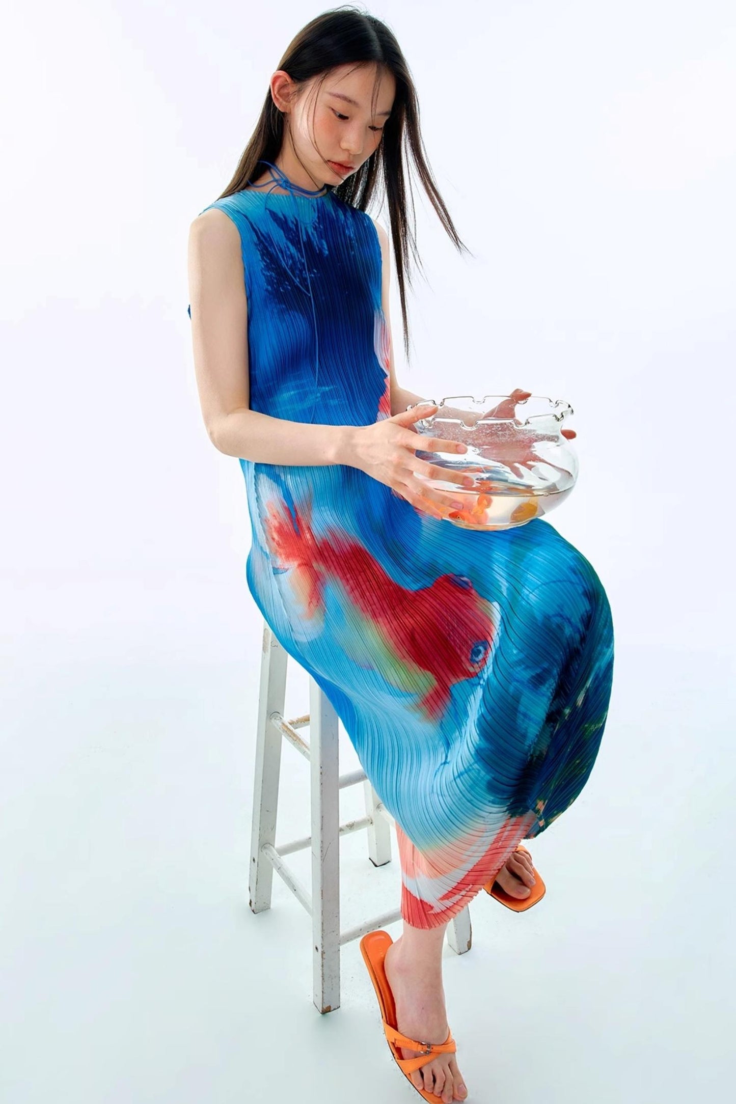 Vintage Goldfish Print Dress