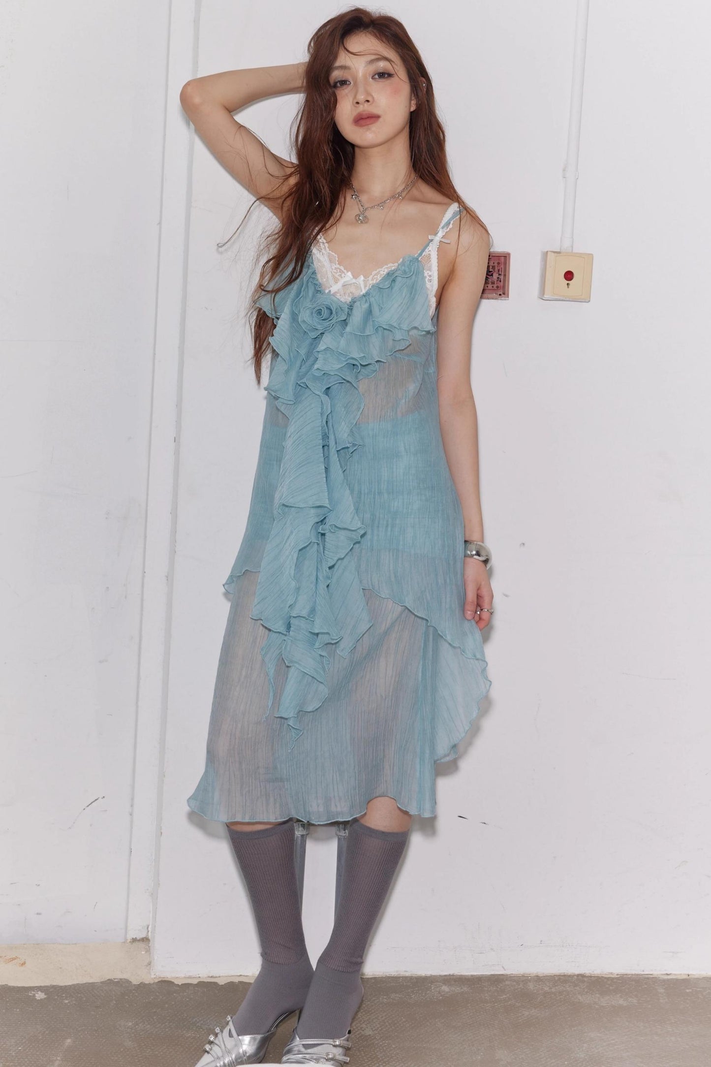 Ruffled Halter Skirt Set-Up