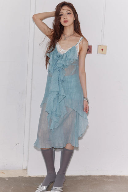 Ruffled Halter Skirt Set-Up