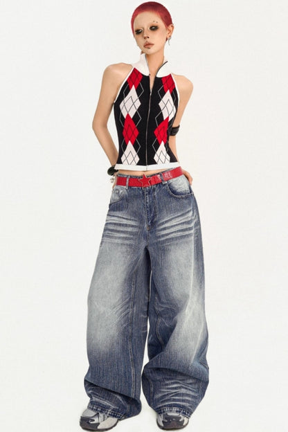 American Vintage Denim Wide-leg Pants
