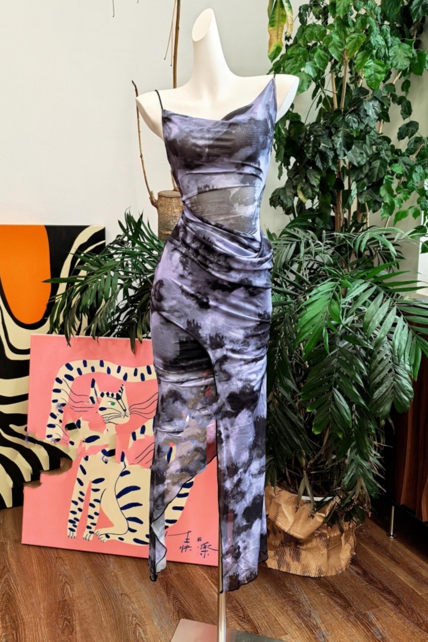 Colorblock Bodycon Camisole Dress