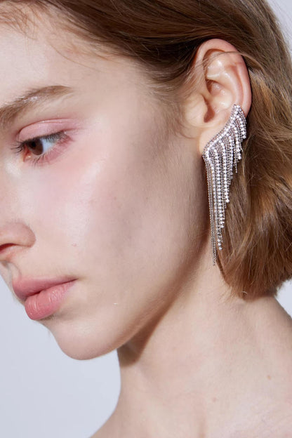 Haute Couture Sparkling Tassel Earrings
