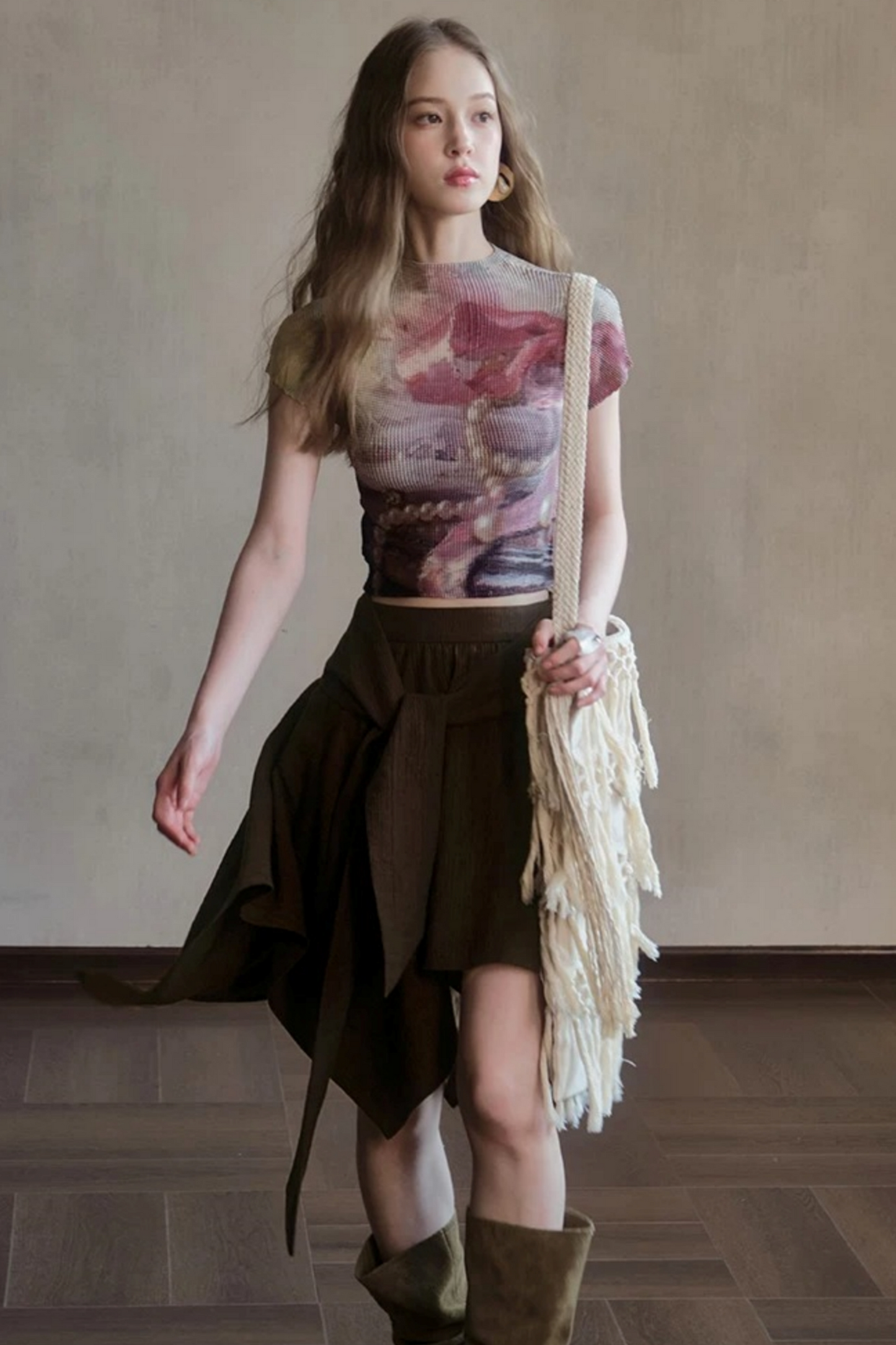 Monet's Pearl Pleated Top