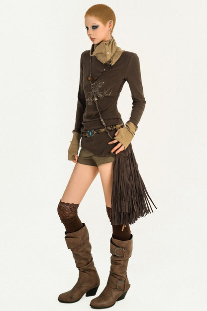 High Flip Collar T-Shirt