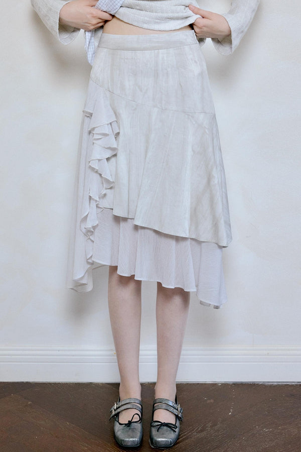 Korean Style Double-Hem Skirt