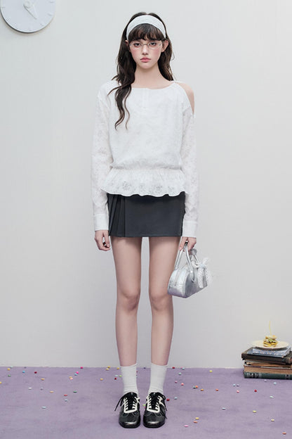 Sheer Jacquard Slim Top