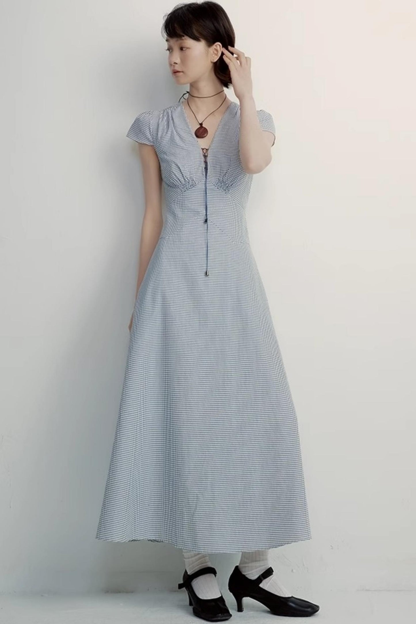 Chic Cotton V-Neck Dress