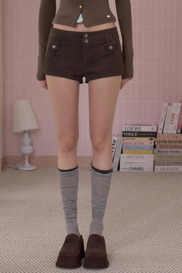 Retro Sweet Corduroy Shorts