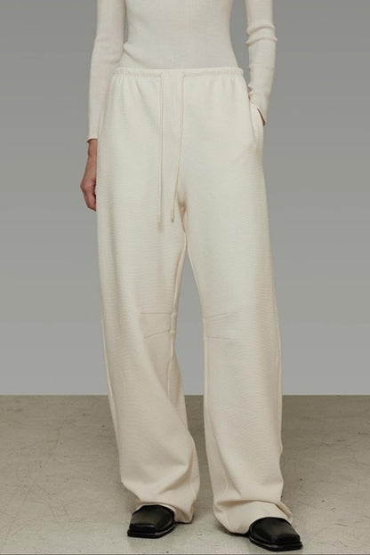 Slimming Drape Straight Wide-Leg Pants