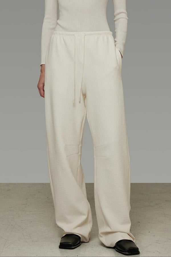Slimming Drape Straight Wide-Leg Pants