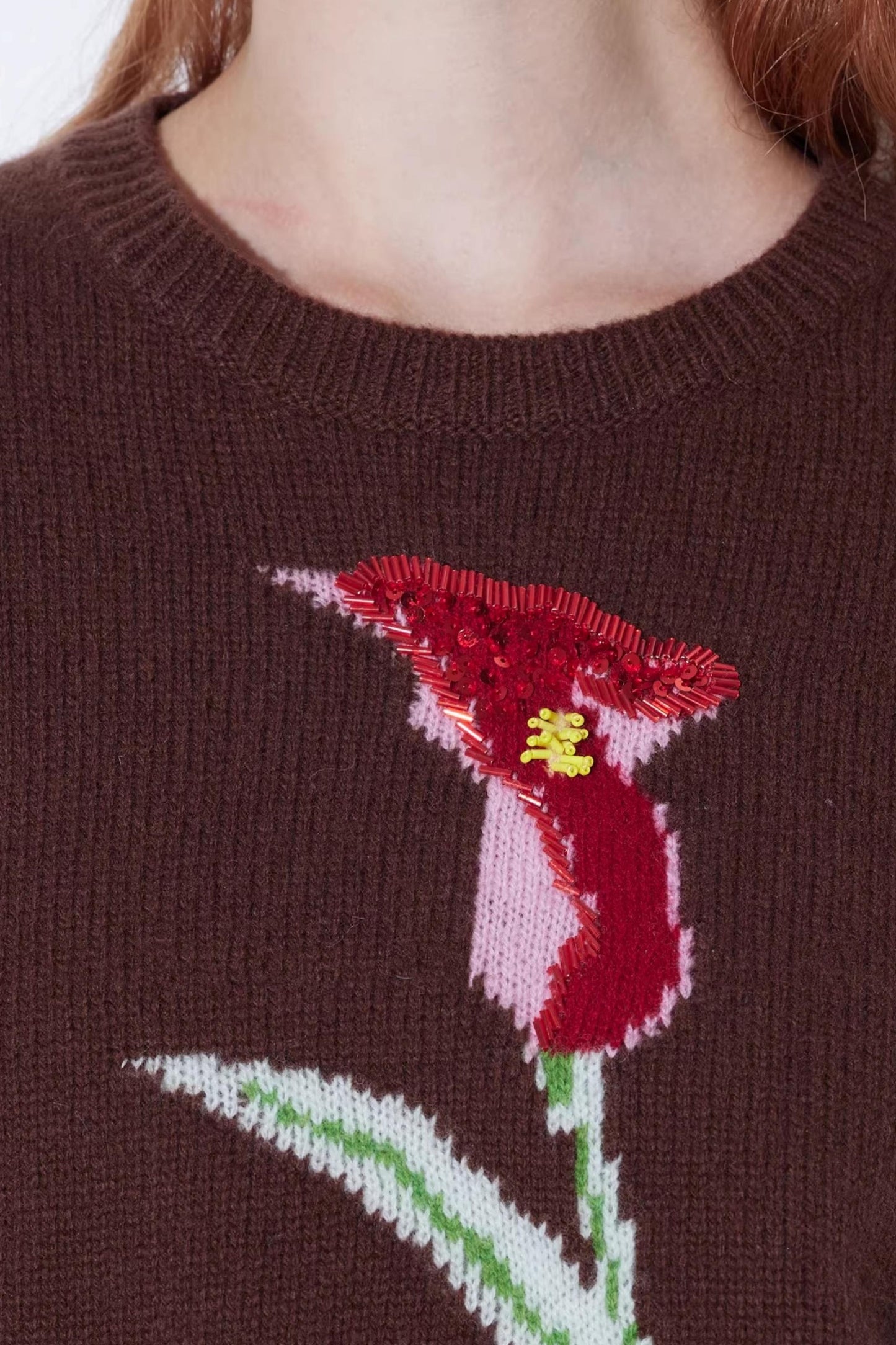 Merino Wool Art Jacquard Sweater