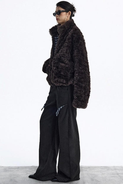 Deconstructed Matte Black Cargo Pants