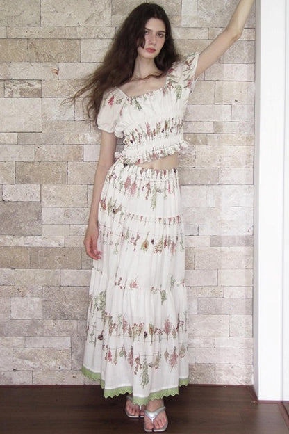 Botanical Linen Skirt Set-Up