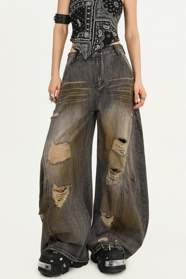 Cool American Punk Loose Jeans