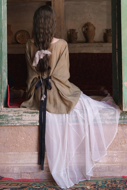 French Romantic Tencel Mesh Skirt Set-Up