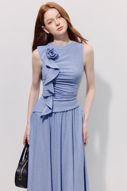 Blue Plaid Summer Dress