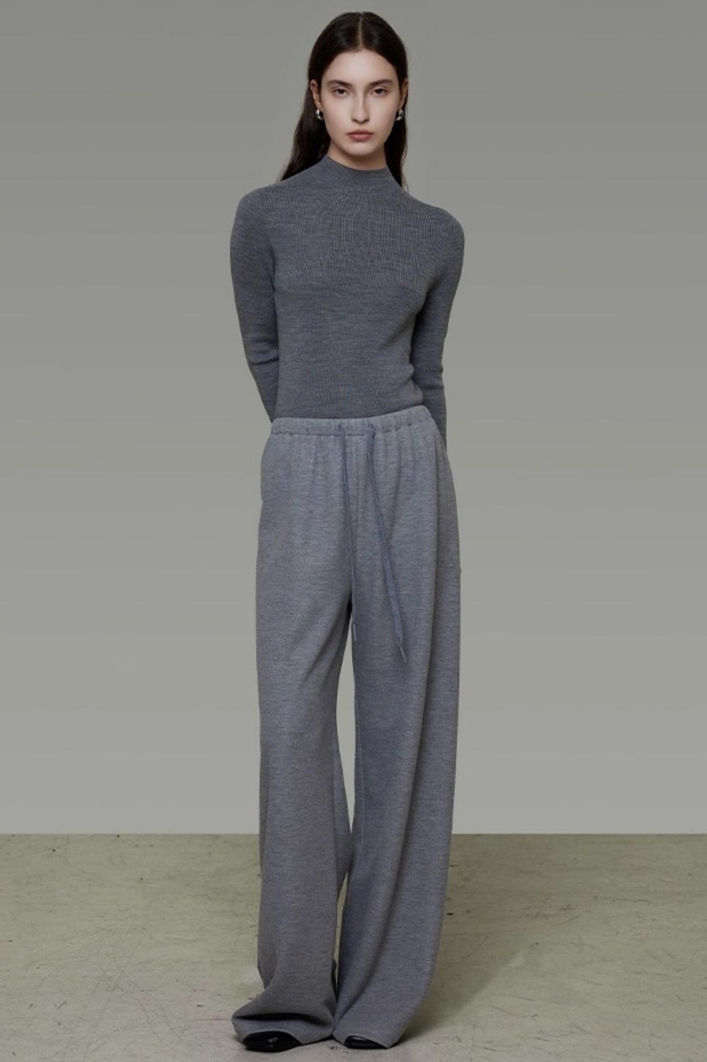 Drawstring Wide-Leg Pants