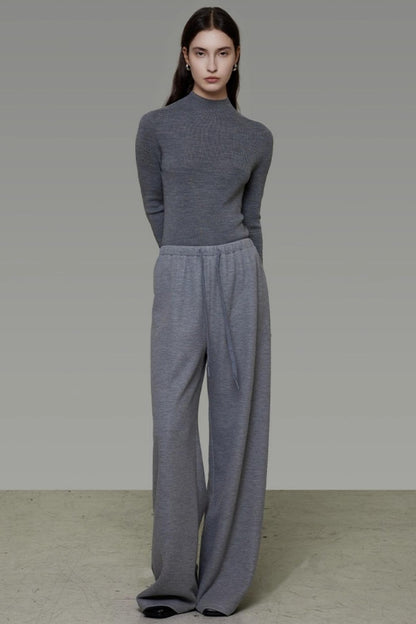 Drawstring Wide-Leg Pants