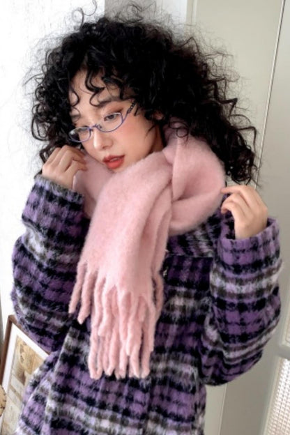 Mist Color Velvet Scarf