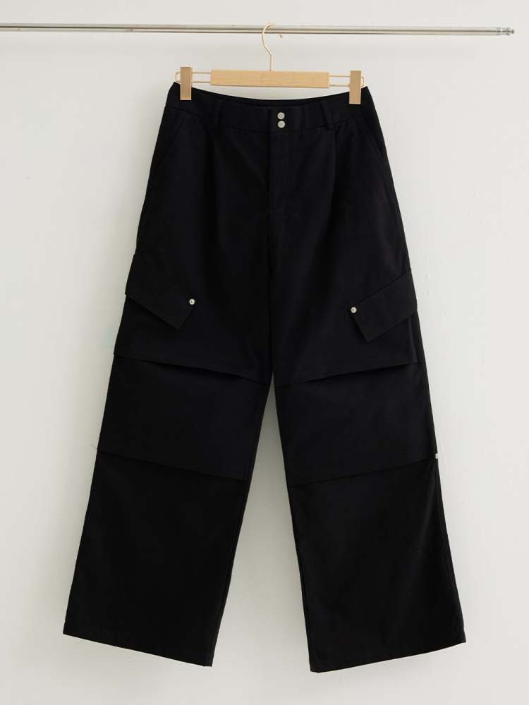 3D Multi Pocket Wide Cargo Pants