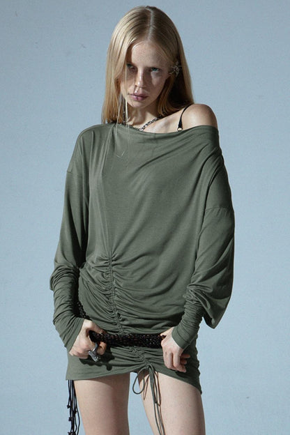 Light Drape Bat Sleeve T-Shirt